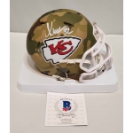 Marcus Allen signed Kansas City Chiefs camo football mini helmet Beckett authenticated